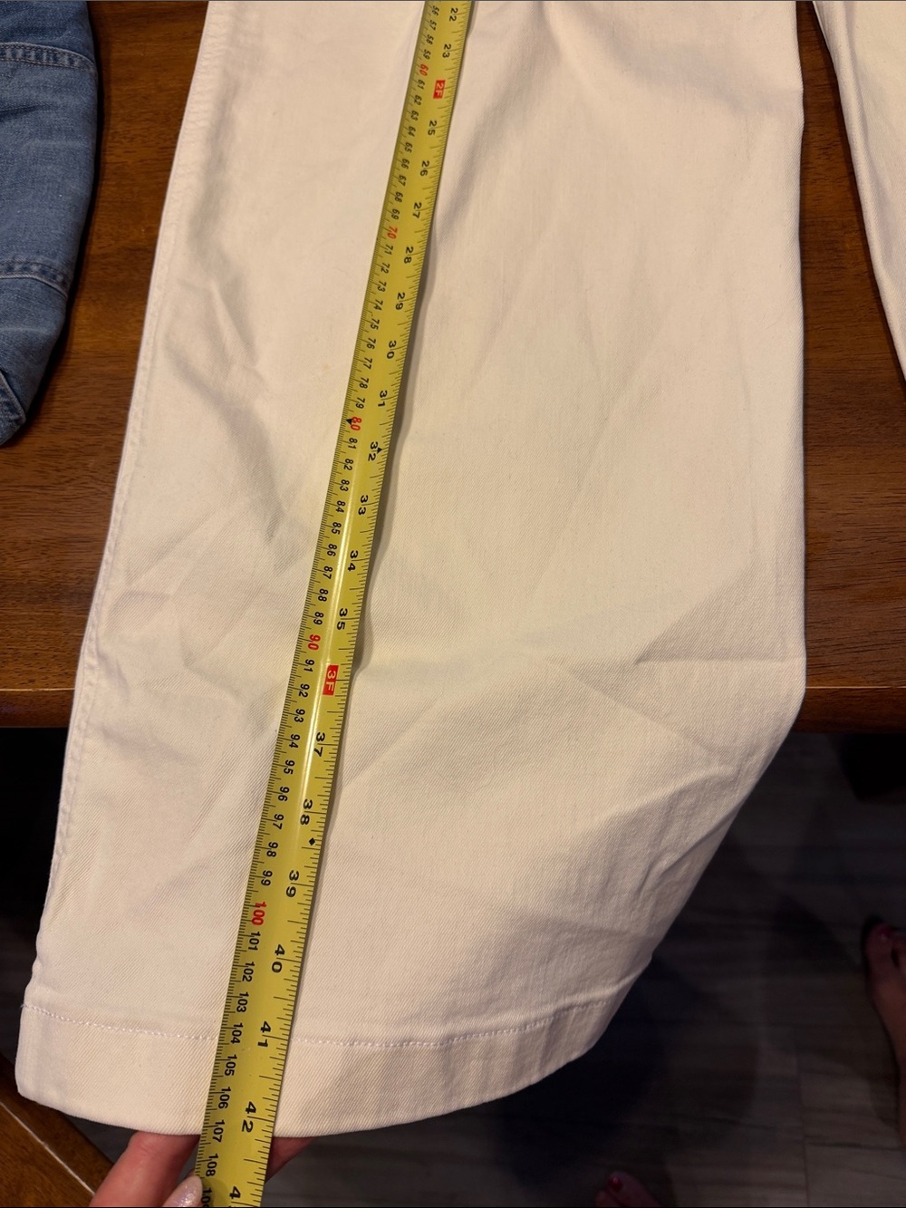 NWT High-Waist Button-Fly Women’s Jeans in Cream - Picture 7 of 9